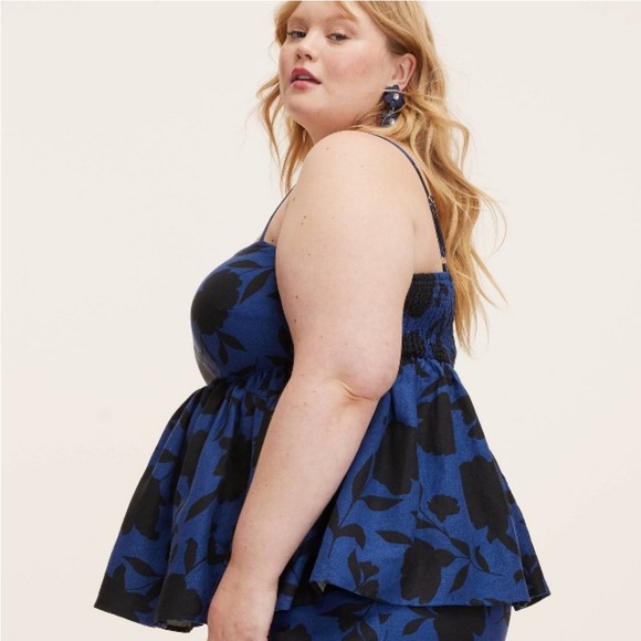 NWT katespade x Target Classic Rose Linen Baby Doll Tank Top- 1X - Picture 3 of 4